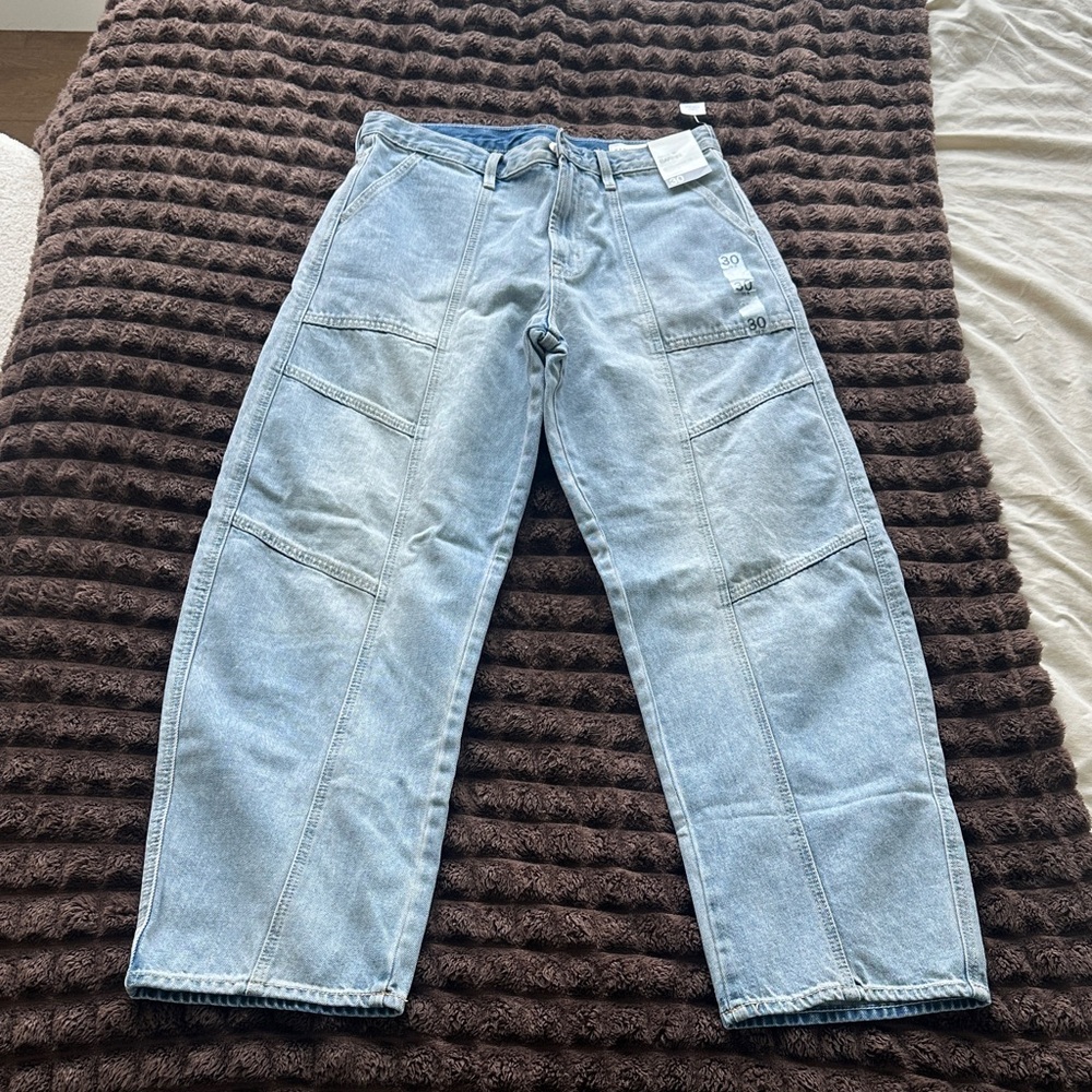 GAP High Rise Barrel Jeans NWT (no stretch)